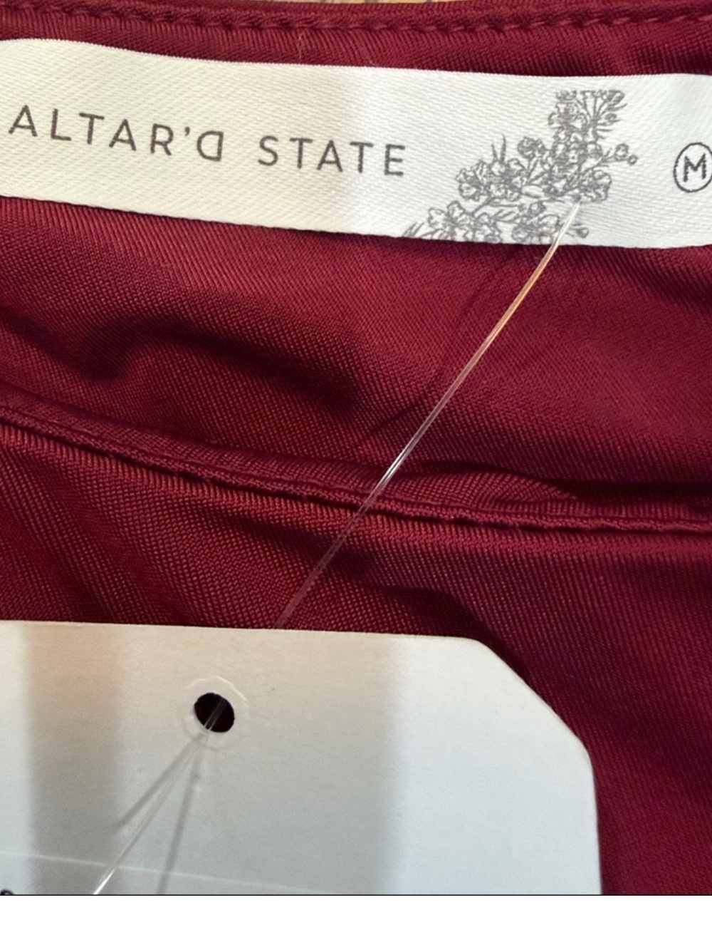 Altar'd State Sleeveless Burgundy Maxi Dress with Side Slit - Picture 7 of 7